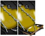 Cornhole Game Board Vinyl Skin Wrap Kit - Barbwire Heart Yellow fits 24x48 game boards (GAMEBOARDS NOT INCLUDED)
