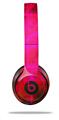 Skin Decal Wrap compatible with Beats Solo 2 WIRED Headphones Cubic Shards Red (HEADPHONES NOT INCLUDED)