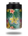 Skin Decal Wrap for Yeti Colster, Ozark Trail and RTIC Can Coolers - Beach Flowers 02 Seafoam Green (COOLER NOT INCLUDED)