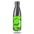 Skin Decal Wrap for RTIC Water Bottle 17oz Deathrock Bats Green (BOTTLE NOT INCLUDED)