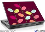 Laptop Skin (Large) - Plain Leaves On Burgundy