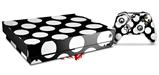 Skin Wrap for XBOX One X Console and Controller Kearas Polka Dots White On Black