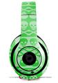 WraptorSkinz Skin Decal Wrap compatible with Beats Studio 2 and 3 Wired and Wireless Headphones Skull And Crossbones Pattern Green Skin Only (HEADPHONES NOT INCLUDED)