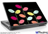 Laptop Skin (Medium) - Plain Leaves On Black