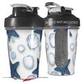 Decal Style Skin Wrap works with Blender Bottle 20oz Starfish and Sea Shells White (BOTTLE NOT INCLUDED)