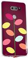 Skin Decal Wrap for LG V30 Plain Leaves On Burgundy