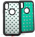 2x Decal style Skin Wrap Set compatible with Otterbox Defender iPhone X and Xs Case - Kearas Daisies Diffuse Glow (CASE NOT INCLUDED)