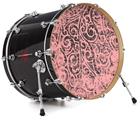 Vinyl Decal Skin Wrap for 20" Bass Kick Drum Head Folder Doodles Pink - DRUM HEAD NOT INCLUDED