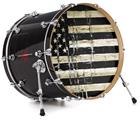 Vinyl Decal Skin Wrap for 20" Bass Kick Drum Head Painted Faded and Cracked Black and White USA American Flag - DRUM HEAD NOT INCLUDED