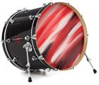 Decal Skin works with most 24" Bass Kick Drum Heads Paint Blend Red - DRUM HEAD NOT INCLUDED