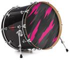 Decal Skin works with most 26" Bass Kick Drum Heads Jagged Camo Hot Pink - DRUM HEAD NOT INCLUDED
