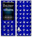 iPod Nano 5G Skin - Paper Planes Royal Blue