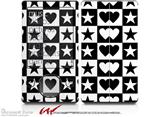 Hearts And Stars Black and White - Decal Style skin fits Zune 80/120GB  (ZUNE SOLD SEPARATELY)