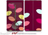 Plain Leaves On Burgundy - Decal Style skin fits Zune 80/120GB  (ZUNE SOLD SEPARATELY)
