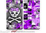 Purple Princess Skull - Decal Style skin fits Zune 80/120GB  (ZUNE SOLD SEPARATELY)