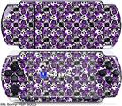 Sony PSP 3000 Skin - Splatter Girly Skull Purple