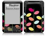 Plain Leaves On Black - Decal Style Skin fits Amazon Kindle 3 Keyboard (with 6 inch display)