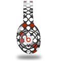 WraptorSkinz Skin Decal Wrap compatible with Beats Studio (Original) Headphones Locknodes 05 Red Dark Skin Only (HEADPHONES NOT INCLUDED)