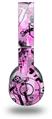 WraptorSkinz Skin Decal Wrap compatible with Beats Wireless (Original) Headphones Scene Kid Sketches Pink Skin Only (HEADPHONES NOT INCLUDED)